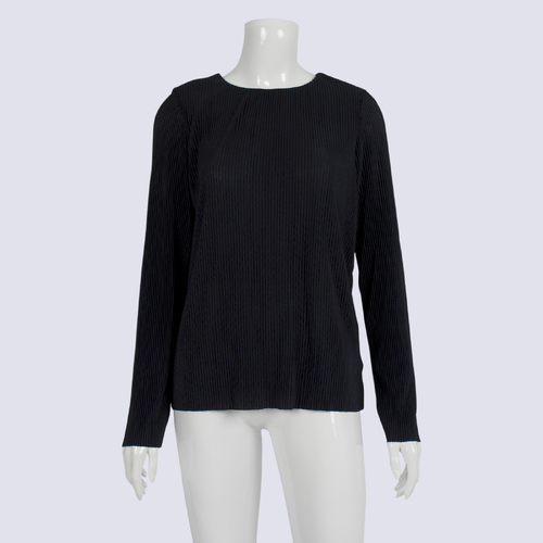 Country Road Navy Pleat Top