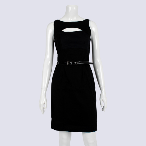 Black Sleeveless Empire Waist Maxi Dress