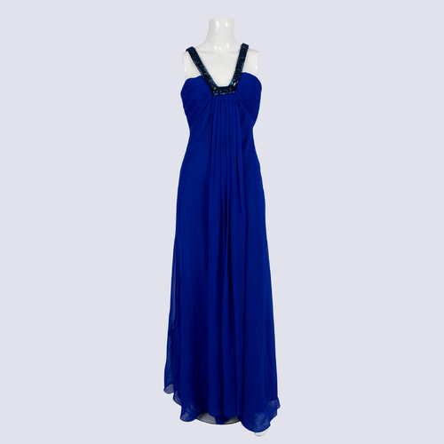 Studibaker Electric Blue Ball Gown With Beaded Straps
