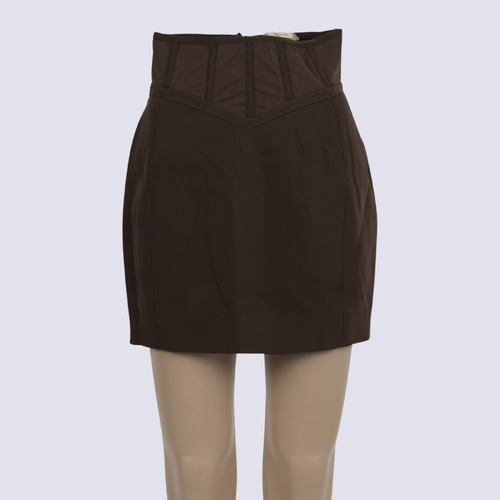 NWT Meshki Nyla Chocolate Corset Skirt