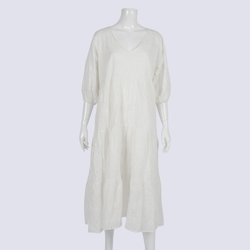 Carolina White Broderie Dress