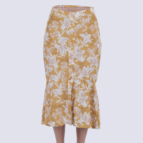 Forever New Floral Linen Blend Skirt