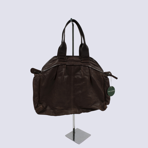 Country Road Brown Leather Bag 42cm x 35cm x 10cm