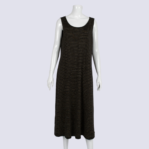 Blue Illussion Stripe Maxi Dress (generous fit size 10)
