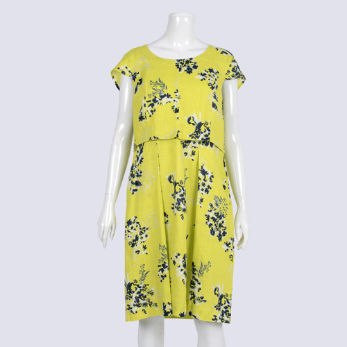 Blue Illussion Citrus Print Dress (generous fit size 12)