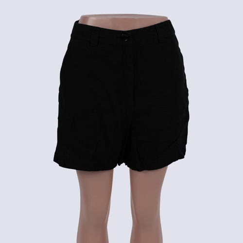 Form By T Black Linen Shorts