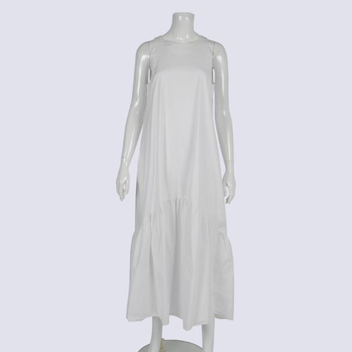 Witchery White Sleeveless Maxi Dress With Tier Hem