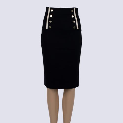 Karen Millen Gold Button Skirt