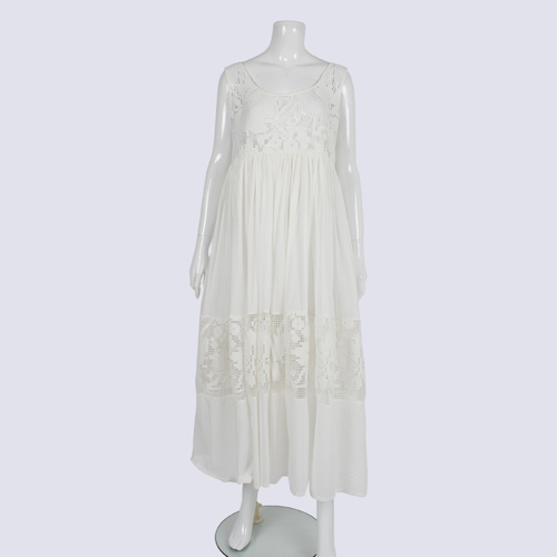 Bohemian Traders White Lace Detail Dress