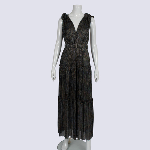 Sabina Musayev Metalic Thread Maxi Dress