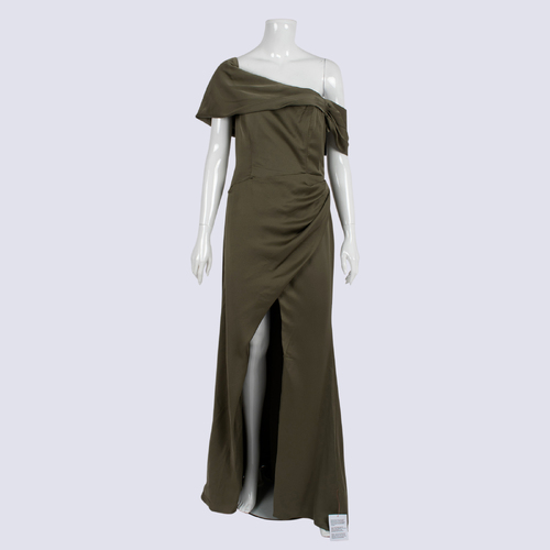 NWT ASOS Design satin Bardo Drape Wrap Maxi Dress