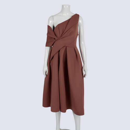 ASOS Design One Shoulder Rose Scuba Dress
