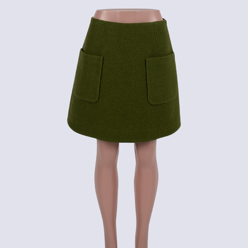 Cos Wool A-line Mini Skirt