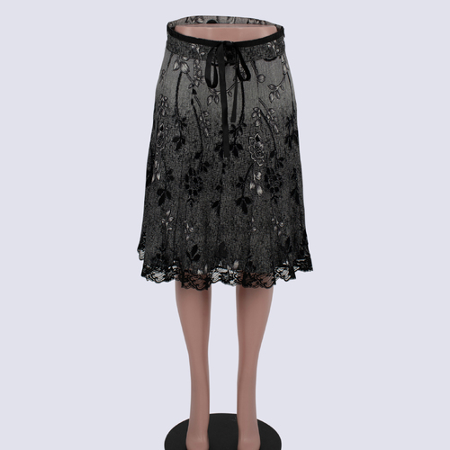 Maxley Vintage A-Line Embellished Skirt