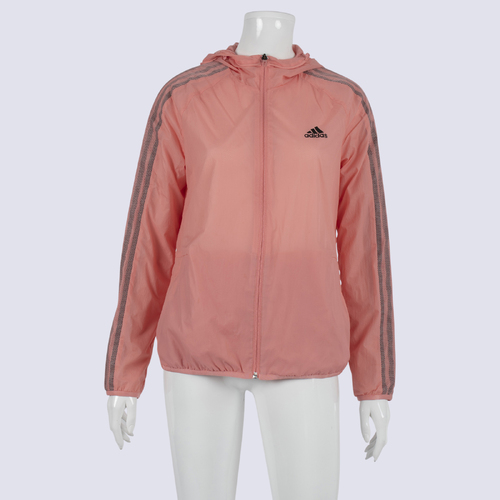 Adidas Pink hooded Wind Cheater Jacket (Asian size L)