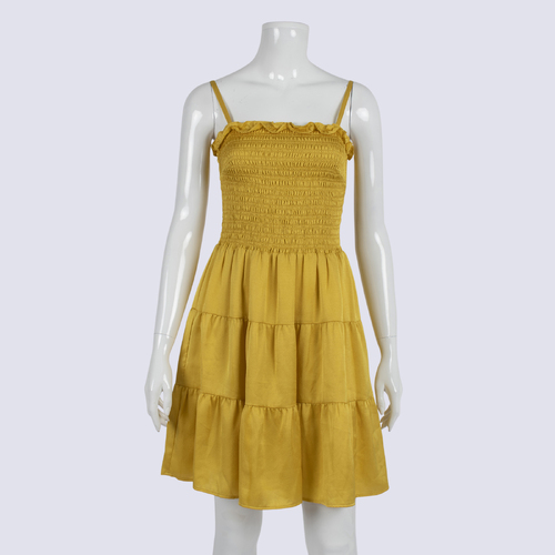 Seed Tiered Dress With Shirred Bodice