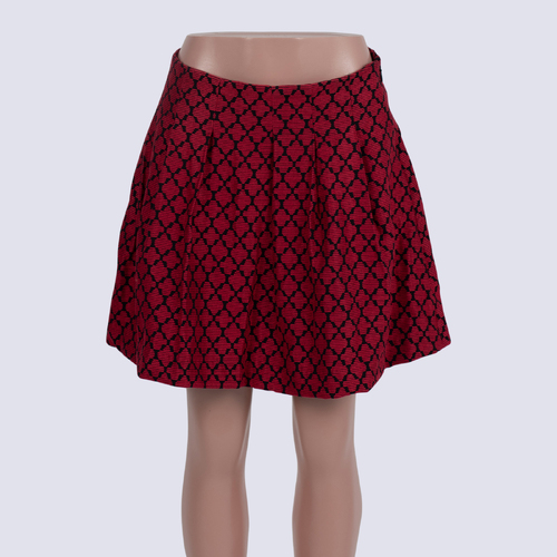 NWT Banana Republic Red Pleated Mini Skirt