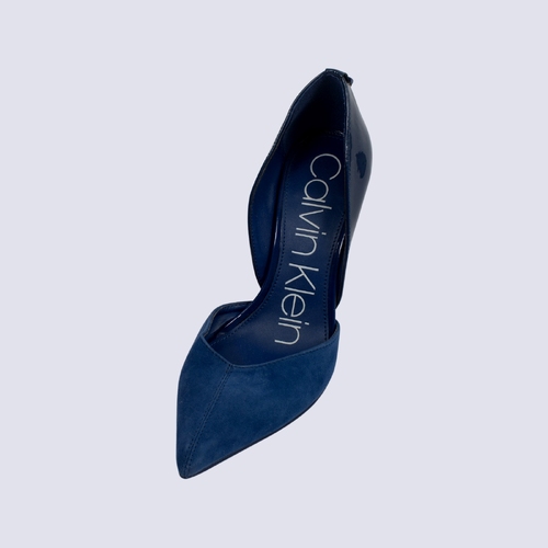 Calvin Klein Blue Patent & Suede Stilettos