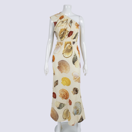 NWT Sheike Ocean Shell One Shoulder Maxi Dress