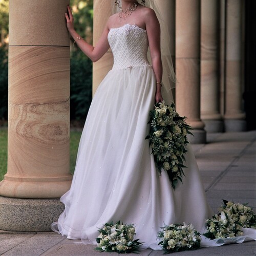 Winnie Couture A-line Strapless Wedding Gown   