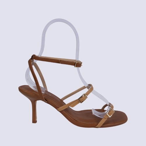 Forever New Tan Strappy Heels
