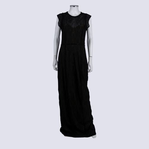 Rachel Gilbert Black Lace Formal Dress