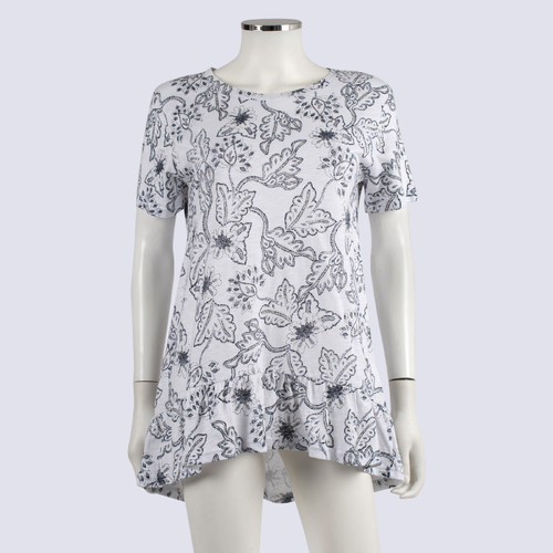 NWT Sussan White Floral Tee