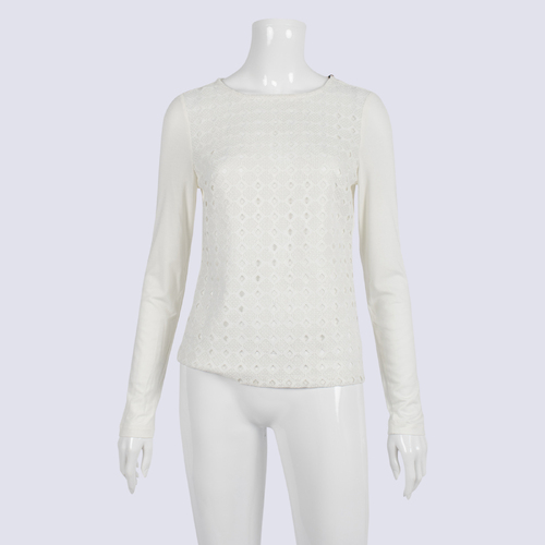 NWT Marcs Ivory Laura Lace Top