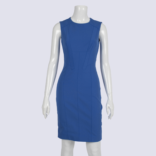 Karen Millen Blue Sleeeless Sheath Dress