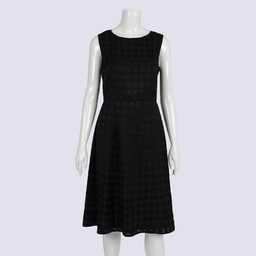 Veronika Maine Black Spot Sleeveless Dress