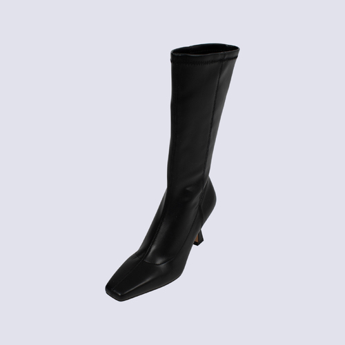 Charles & Keith Black Knee Boots