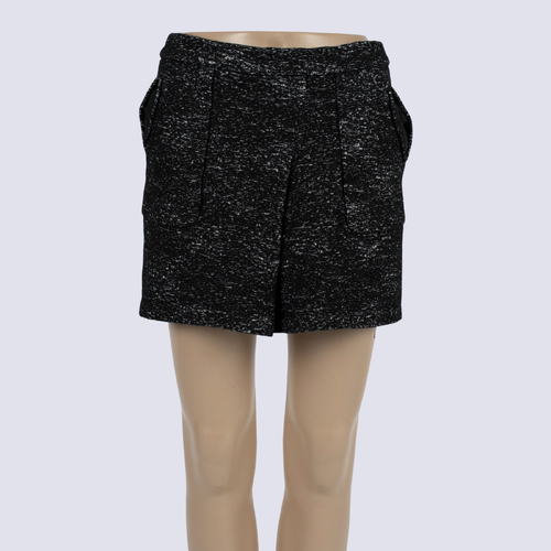 Country Road Black Marle Tweed Mini Skirt