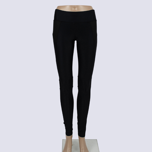First Base Fit Black Leggings with Mesh details