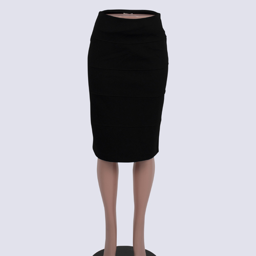 Veronika Maine Black Stretchy Pencil Skirt