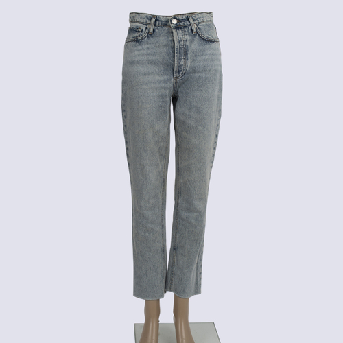 Scanlan Theodore Blue Wash Button Fly Jeans