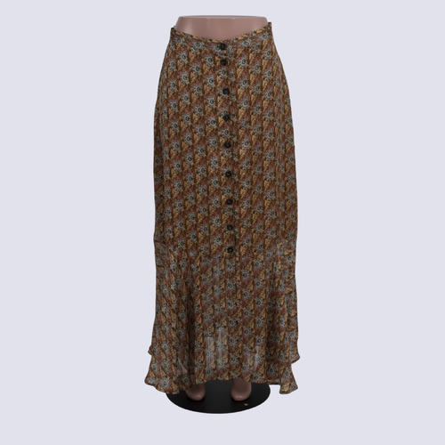 NWT Minkpink Brown Print Maxi Skirt