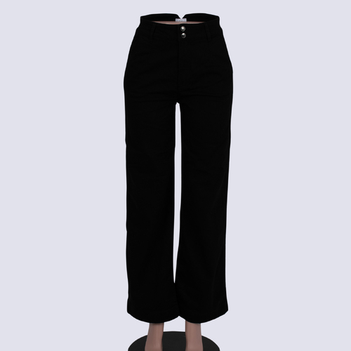 Just Jeans Black Wide Leg High Rise Length Jeans