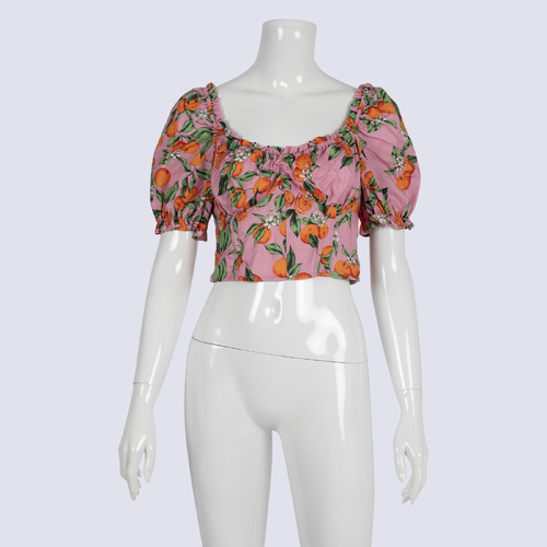 NWT Finders Keepers Pink Floral Aranciata Bodice Top