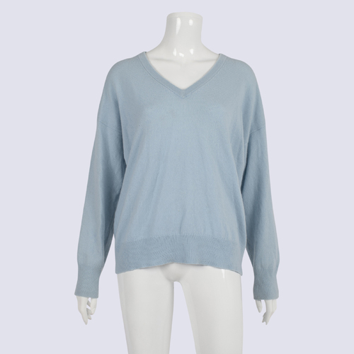 Equipment Blue Cashmere Long Sleeve Sweater