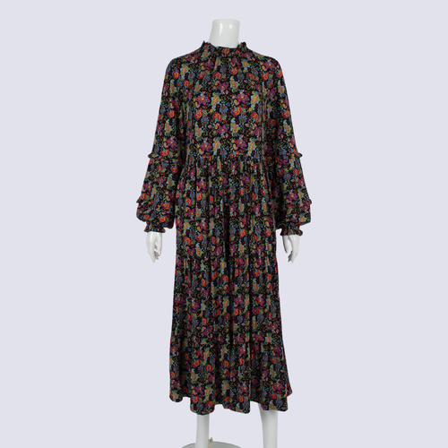 Boden Floral Print Long Sleeve Maxi Dress