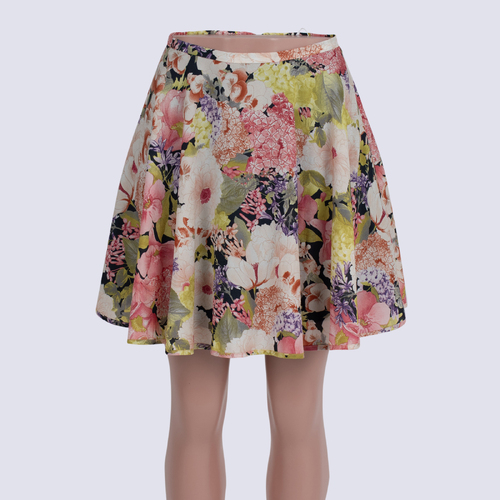 Forever New Floral Mini Flare Skirt