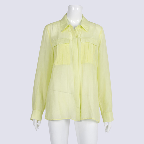 Cue Yellow Button up Long Sleeve Shirt